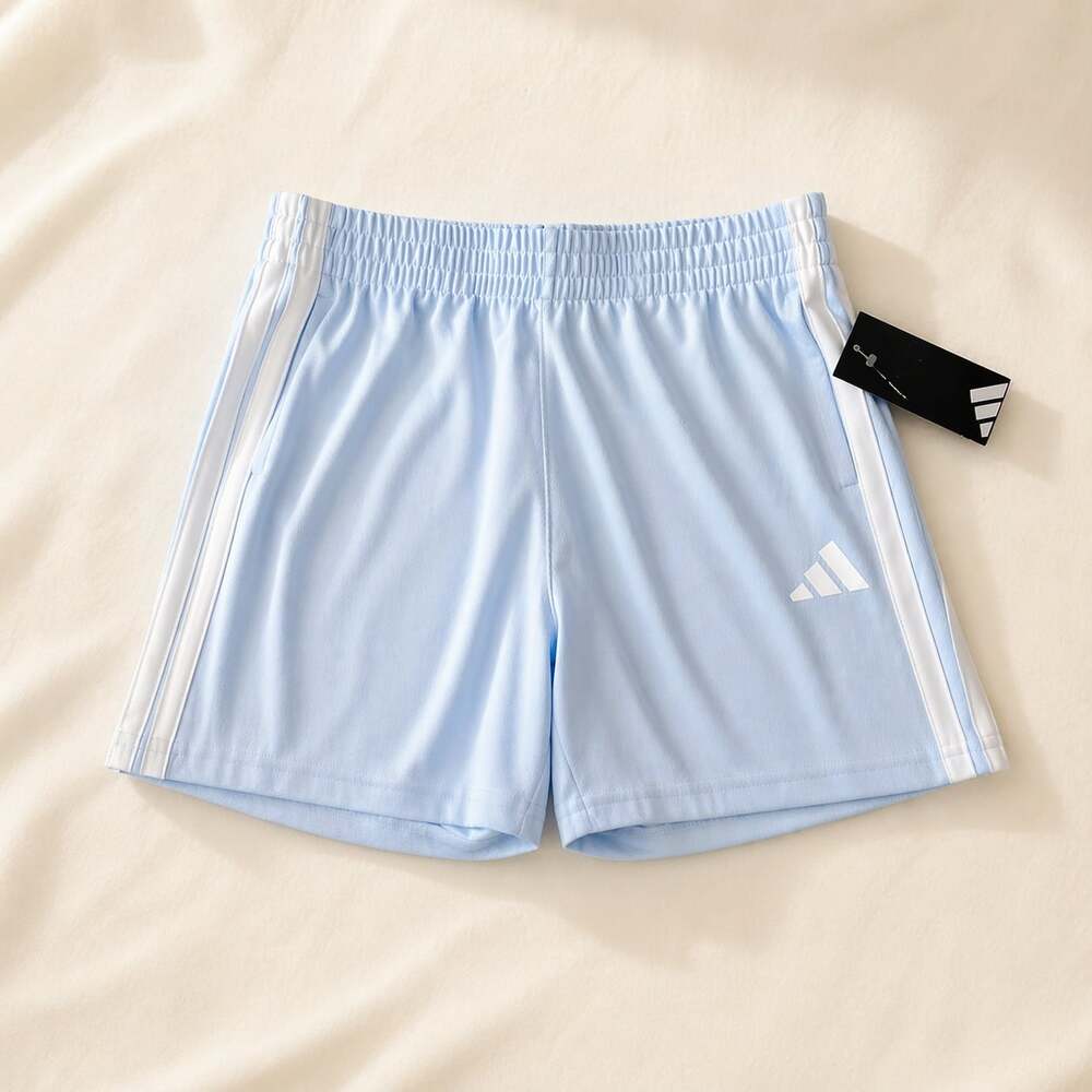NWT adidas Light Blue Athletic Shorts with White Stripes
